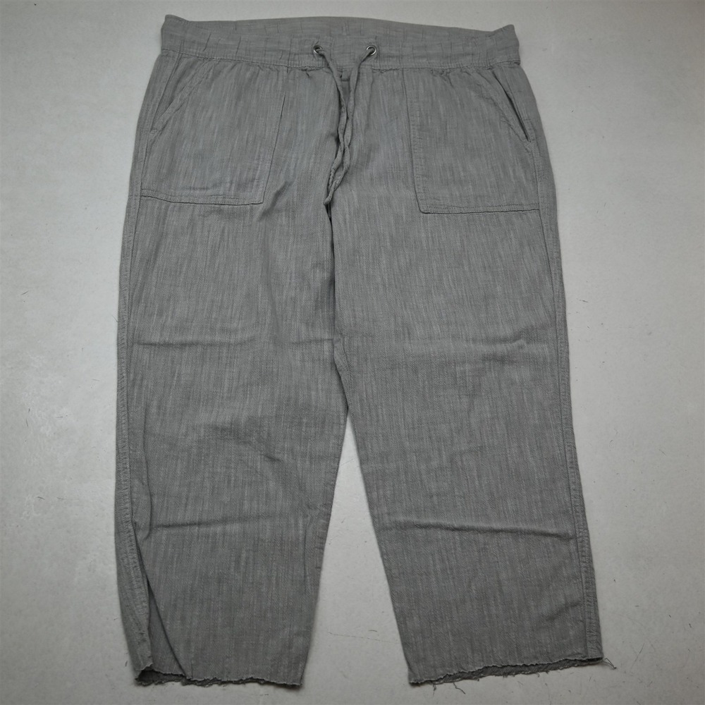 Gap XL Gray Pull On Drawstring Cut Off Womens Pants